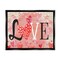Stupell Industries Romantic Love Patterned Hearts Bird Black Framed Floater Canvas Wall Art